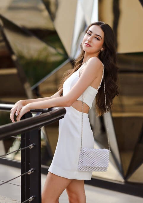 Woman joint shoulder smile dress flash photography