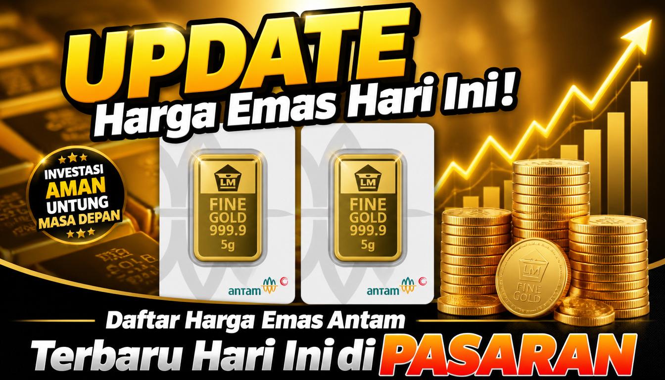 Daftar Harga Emas Antam Terbaru Hari Ini di Pasaran