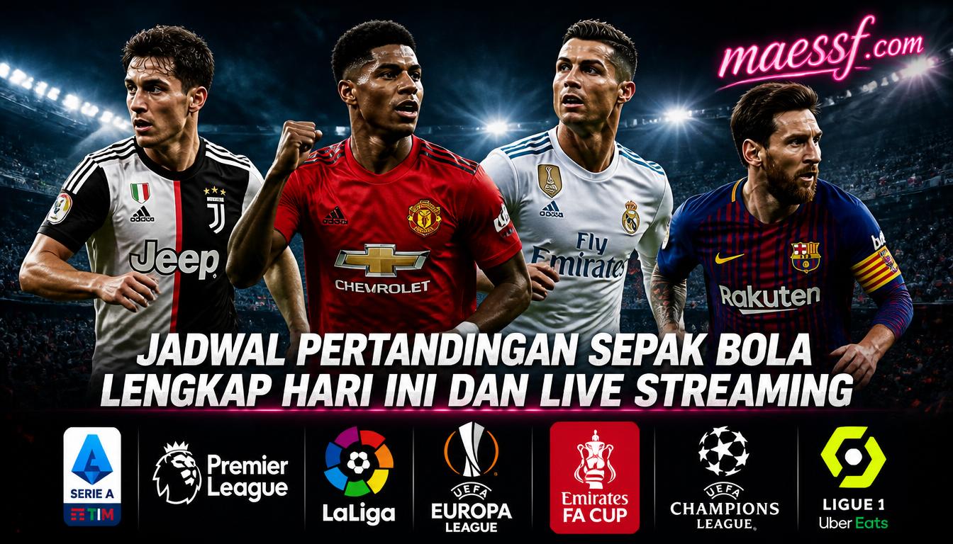 Jadwal Pertandingan Sepak Bola Lengkap Hari Ini dan Live Streaming