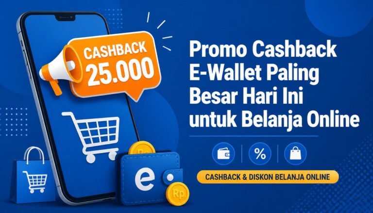 Promo Cashback E Wallet Paling Besar Hari Ini untuk Belanja Online