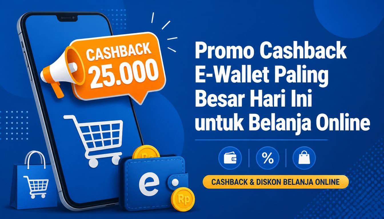 Promo Cashback E Wallet Paling Besar Hari Ini untuk Belanja Online