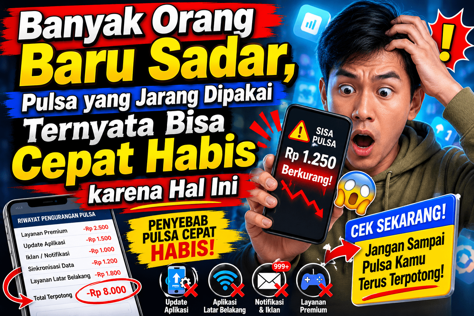 Banyak Orang Baru Sadar, Pulsa yang Jarang Dipakai Ternyata Bisa Cepat Habis karena Hal Ini