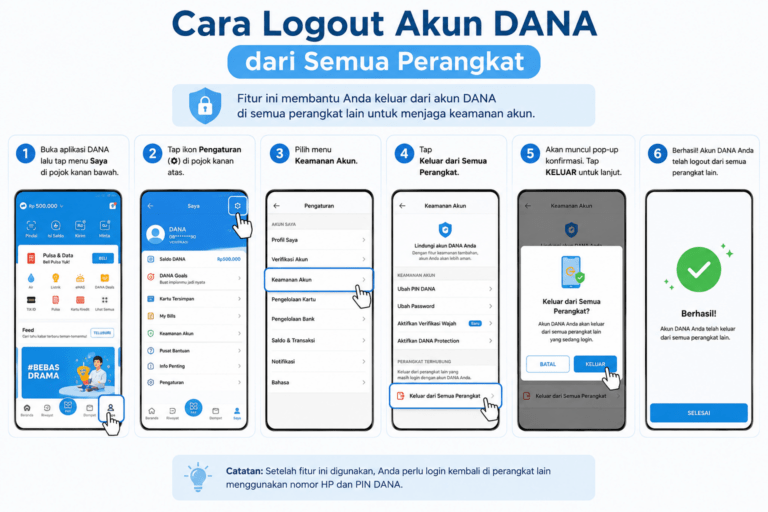 Cara Logout Akun DANA dari Semua Perangkat