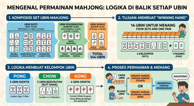 Ilustrasi: Menguasai Dasar Permainan Mahjong: Aturan dan Pola yang Wajib Dipahami Pemula