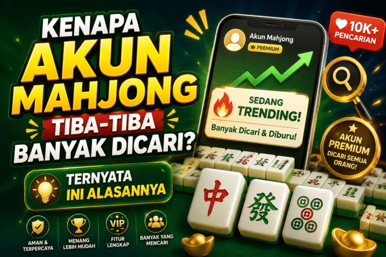Kenapa Akun Mahjong Tiba Tiba Banyak Dicari